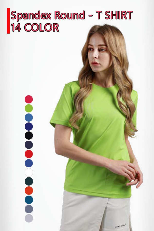 스판덱스 라운드 티셔츠 13가지 색상